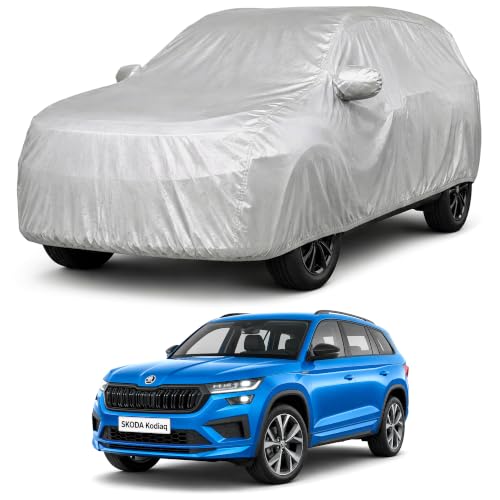 Image of Autofact Car Body Cover Compatible with Kodiaq | Custom Fit Car Cover | 100% Water-Resistant| Triple-Stitched Lightweight Fabric | Dustproof | Indoor & Outdoor Use | Elastic Bottom