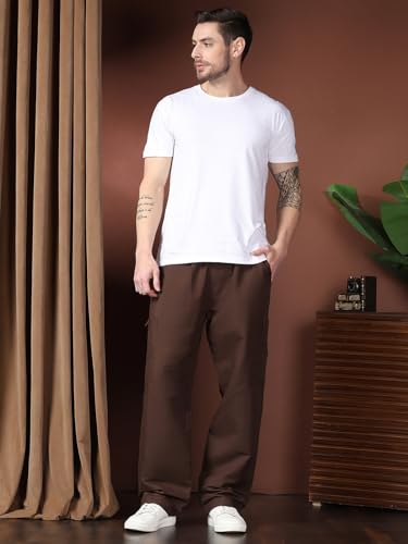 Image of KOTTY Men's Urban Style Relaxed Cargo Pants with Stylish Pockets and All-Day Comfort