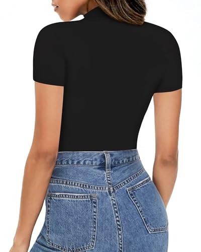 Image of Women and Girls Black High Neck Top