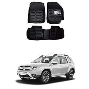 EIAC 5D Plastic Car Mat for Renault Duster (Black)