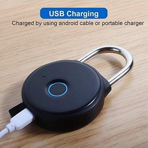 Candado con Huella Dactilar, Cerradura Inteligente con Bluetooth para teléfono, Cerradura de Seguridad para Puerta Exterior, línea de candados