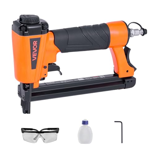 VEVOR Druckluftnagler, T50 Druckluft Tacker für 10,8 mm Krone, 4-16 mm lange Klammern, 70-110 PSI Klammergerät für Holzbearbeitung, Polsterung, Stoff, Handwerk, DIY-Projekte