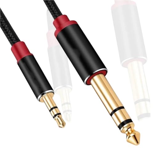 Cable de guitarra de 3,5 mm para eliminar cortes de audio en el amplificador