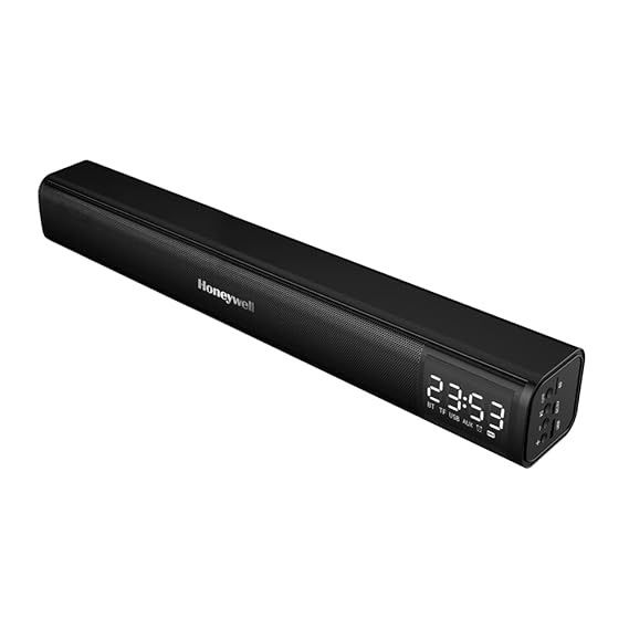 Honeywell Moxie V2000 10W Wireless Bluetooth V5.0 Soundbar, 5.0 Stereo Sound, Deep Bass, 52mm*2