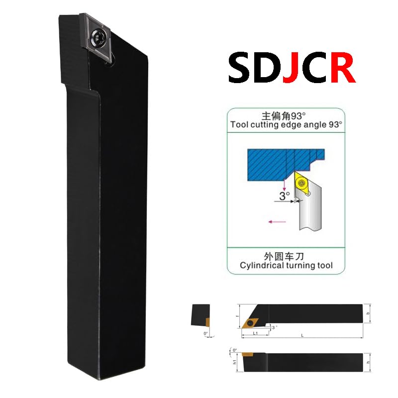 Set 7 Utensili Per Tornio In Acciaio 16 Mm Con Inserti Carburo | Barre Di Alesatura E Tornitura CNC