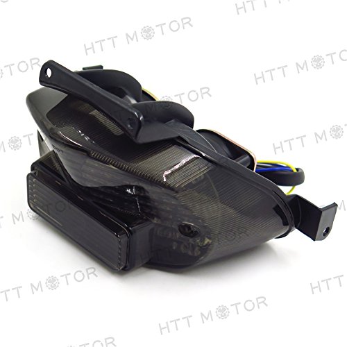 HTTMT MT186-SK Smoke Led Tail Light Brake Light with Integrated Turn Signals Indicators Compatible with Suzuki 2001-2003 GSX-R600/ 2000-2003 Suzuki GSX-R750/ 2001-2002 Suzuki GSXR 1000