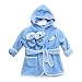 Spasilk 100% Cotton Hooded Terry Bathrobe with Booties, Blue Plane, 0-9 Months