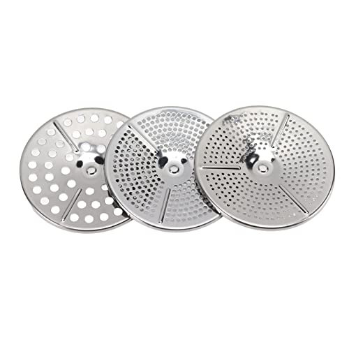 Passer Broyeur en acier inoxydable avec 3 disques pour robot culinaire manuel Concasseur à confitures Légumes Fruits Pommes de terre Ail Press
