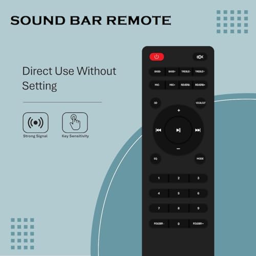 Image of ZIEVA Compatible with Boat Soundbar and Speaker System Audio /Video System Remote Control, Easy Control for Volume, EQ, and Input Selection (Your Old Remote Must be Exactly Same) (HOT 140)