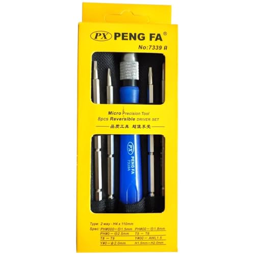 Image of 9 IN 1 Screwdriver Tool Kit for Repairing Mobiles, PDA, Laptop with Screwheads (Pack of 1)