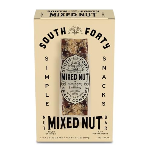 South 40 Snacks Crunchy Nut Bars, Mixed Nut, 40g (Pack
