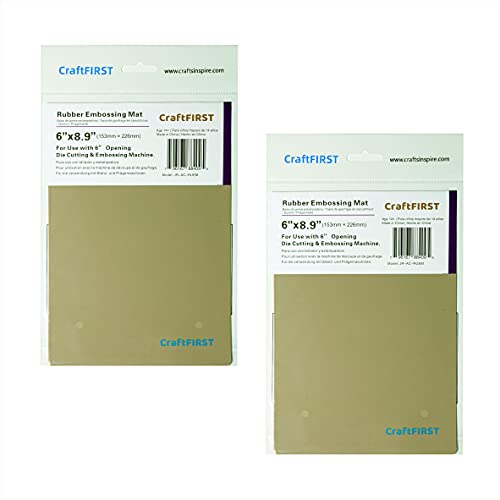 CraftFIRST 6 x 8.9\" Rubber Embossing Mat Die Cutting Accessaries 1 Pair