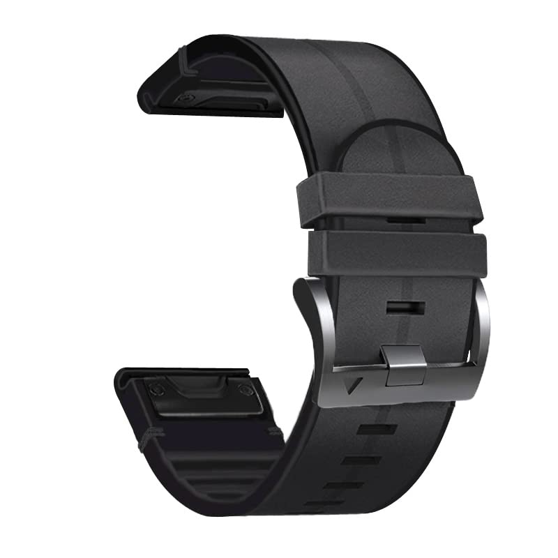 Correa para Garmin Fenix 7 6 5 y 945 pulsera de silicona cuero de ajuste rápido 26 22 mm