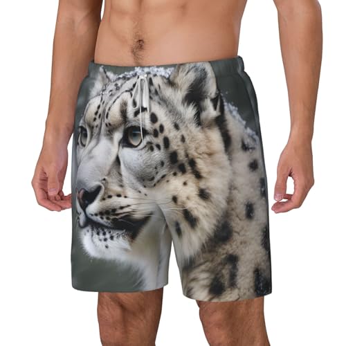 Short de bain décontracté pour homme Snow Leopard au séchage rapide pour l'été - 2