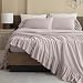 Queen's House Vintage Bedding Set Taupe Bed Sheet Sets 4-Piece King Size-Style D