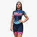 Produktbild CYTSH Frauen Radfahren Anzug Kurzarm Coverall Overall Triathlon Uniform Fahrrad Jersey Bike Reiten MTB Sportwear-Skinsuit. (Color : 1, Size XXL)