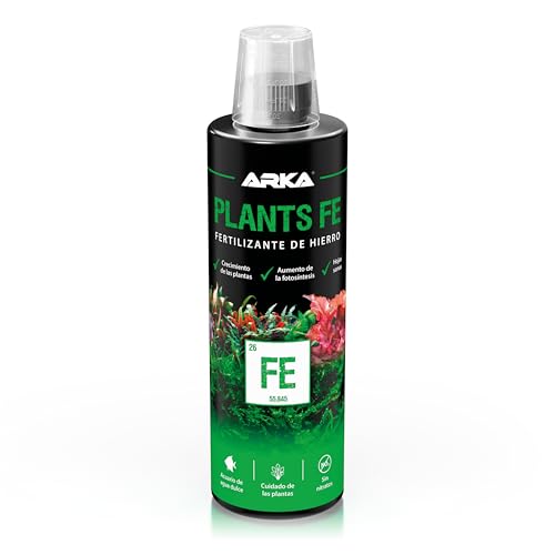 Abono de Hierro Acuario 473 ml – ARKA Plants FE – Fertilizante semanal contra Hojas Amarillas – para Plantas Verdes y sanas – sin nitratos ni fosfatos – Ideal Acuario plantado de Agua Dulce