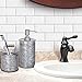 Autumn Alley Farmhouse Toothbrush Holders for Bathrooms - Rustic Galvanized Tooth Brush Holder - Farmhouse Bathroom Accessories Country Decor, Toothpaste & Electric Kids Toothbrush Compartment, Grey