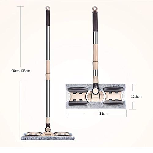 Vadrouille rotative à 360 degrés balai plat microfibre sol bois céramique maison