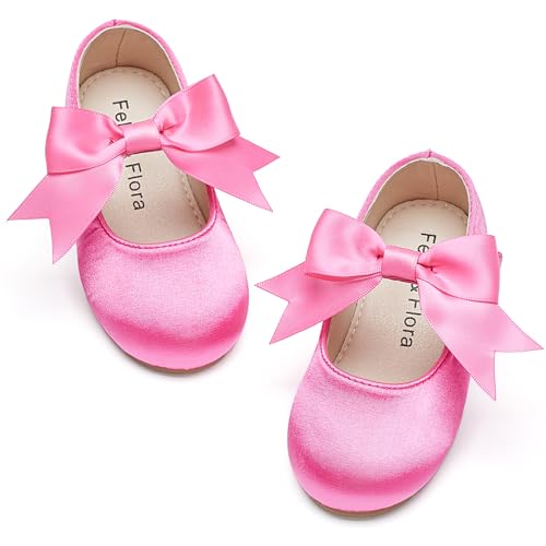 Felix & Flora Toddler Flower Girl Dress Shoes - Girl Ballet Flats Party School Shoes Wedding