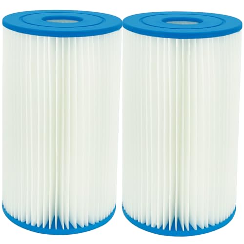 Toolyuan Type B Replacement Pool Filter Cartridge for in-tex 29005E Swimming Pool Filter 2500 GPH Filter Pumps Above Ground Pools (2 Pack)