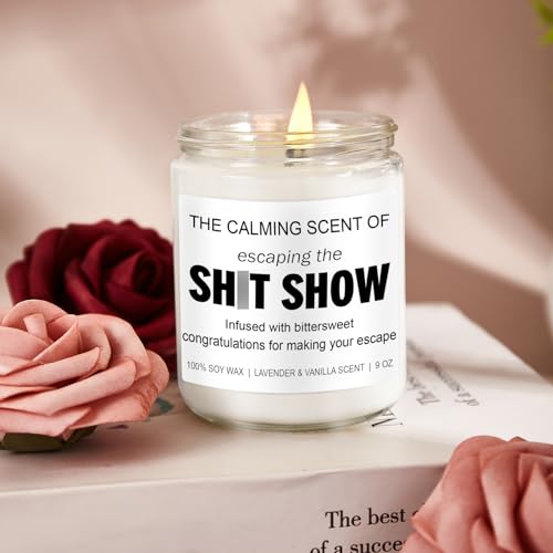 Younift Sarcastic Candles, Going Away, Goodbye, Farewell Gifts for Coworkers - Retirement, Coworker Leaving Gifts for Women, Men - Leaving Job, Moving Away Presents for Friends, Boss, Work Bestie