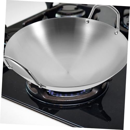 Wok de acero inoxidable con dos asas multifunción miniatura 5