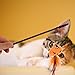 BESTOYARD Halloween Cat Wand Toys, Interactive Cat Teasing Stick Multifunctional Wand Toy Kitten Stick Funny Pet Launcher