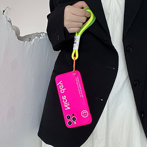 Coque iPhone 12 Pro Max fluorescente avec étui silicone souple motif smiley - 3