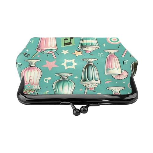 Pu Leather Buckle Coin Purse Retro-Milkshakes-Hot Girls Kiss-Lock Change Purse Wallets2