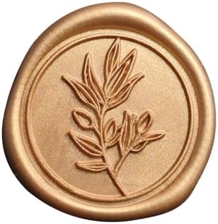 50 Pcs Antique Gold Wax Seal Stickers Self- Adhesive Wedding Invitation Seal Stickers, Perfect for Wedding Invitation, Envelopes Christmas Cards, Gift Wrapping, Good Adhesion and Easy to Use