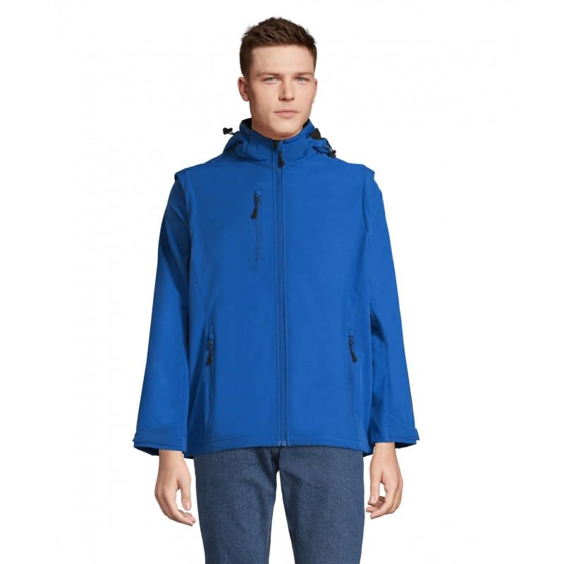 Softshell SOL'S Transformer M Bleu Roi Veste Modulable Anti-Vent pour Finir l'Inconfort