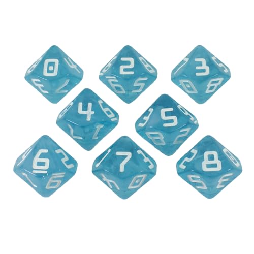 Starfarer Sci-Fi D10 Dice - 'Andromeda' - Blue with White Swirls
