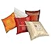 Stylo Culture Indien Salon de Jardin Housse de Coussin De Canapé 40 x 40 cm Multicolore Polydupion Salon Housses d'oreiller Brodé 16x16 Patchwork de Brocart Floral Floral Cushion Covers | Lot de 5