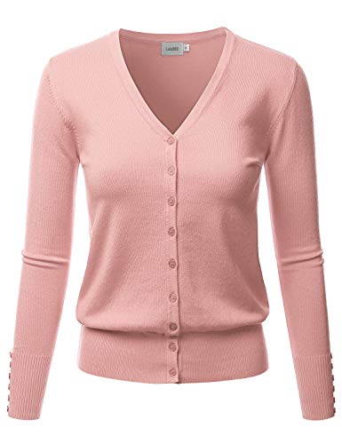 Image of LALABEE Women's V-Neck Long Sleeve Button Down Sweater Cardigan Soft Knit(S-XXL)