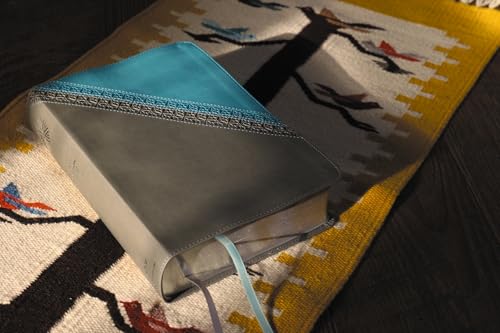 Image of NIV Application Bible, Leathersoft, Teal /Grey, Red Letter, Comfort Print: Bringing the Ancient Message of the Bible into Your World (NIV Application Commentary Resources)
