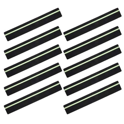 Bandes antidérapantes escalier Baluue | Lot de 10 rubans de sécurité lumineux 15x81 cm