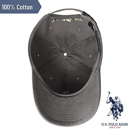 Image of U.S. Polo Assn. Baseball Cap, 100% Cotton Adjustable Dad Hat with Small Pony Logo