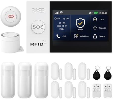 PGST Sistema de Alarma dom&eacute;stica inal&aacute;mbrica,Kit de Sistema de Al...