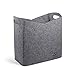 Supremery Cesto de Fieltro para leña o periódicos 40x23x39cm - Cesta de Fieltro para leña Bolsa de Fieltro Revistero -Almacenaje con asa en Gris