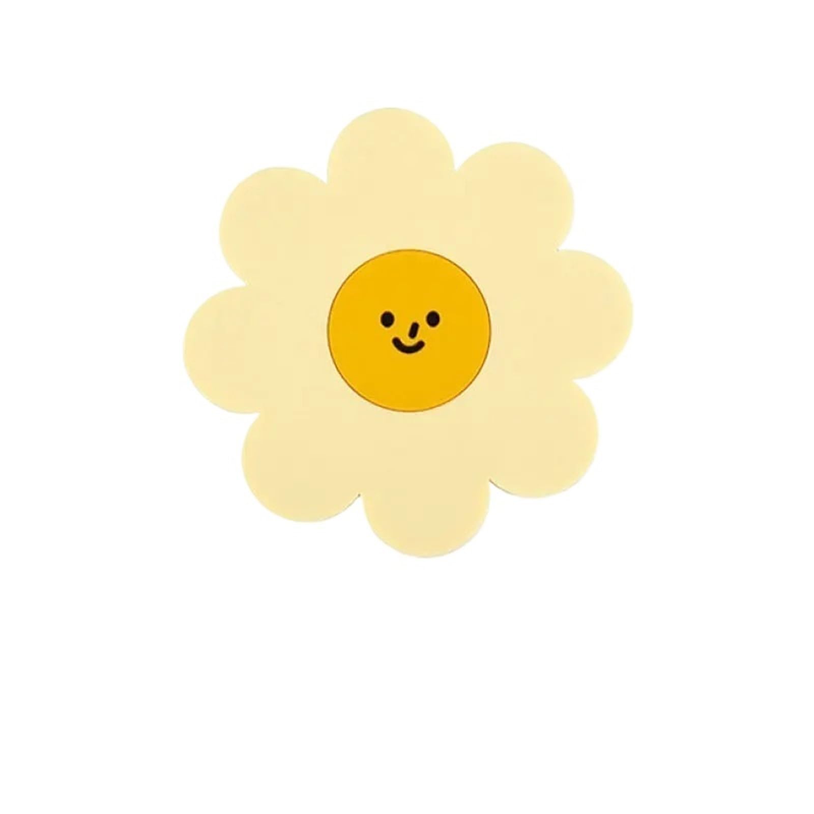10Pcs Sunflower Cute Placemat Coaster Anti-skidding And Heat-resistant Silicone Cup Pads for Cap(Color1)