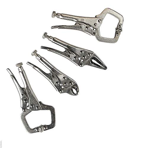 Set de 4 Pinzas Mini Vice Grip Bloqueo Acero