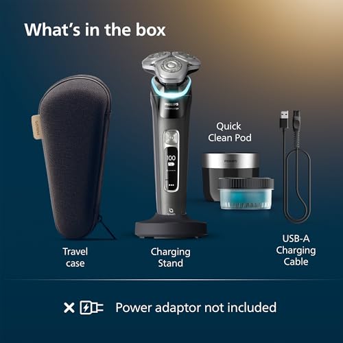 Philips Shaver i9000 Prestige Wet & Dry Electric Shaver Ink Black Model XP9207/30 - Image 7