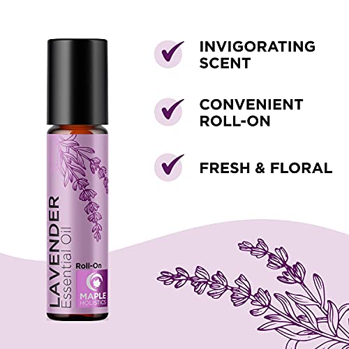 Lavender Essential Oil Roll On - Calming Aromatherapy Oil Roller For Sleep Headaches And Relaxation - Natural Pre-Diluted Sleep Oil For Nighttime Relaxation With Lavender Essential Oil For Skin #TOP2