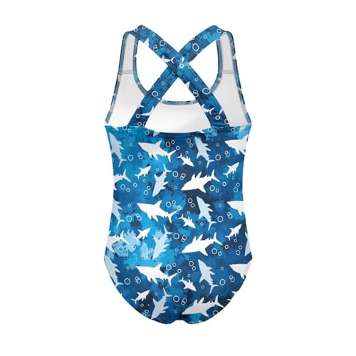 Image of One Piece Swimsuit for Girls Kids Quick Dry Bathing Suit with Crossback Strap Summer Beach Swimwear Size 5T-14