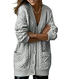 cardigan zopfmuster herren Elegante Strickjacke zur Überbrückung der kühleren Tage im Winter und Herbst