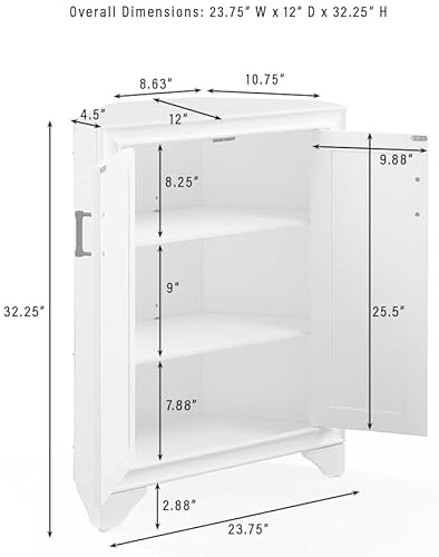Crosley Furniture Tara Corner Storage Cabinet, Distressed Gray #TOP2