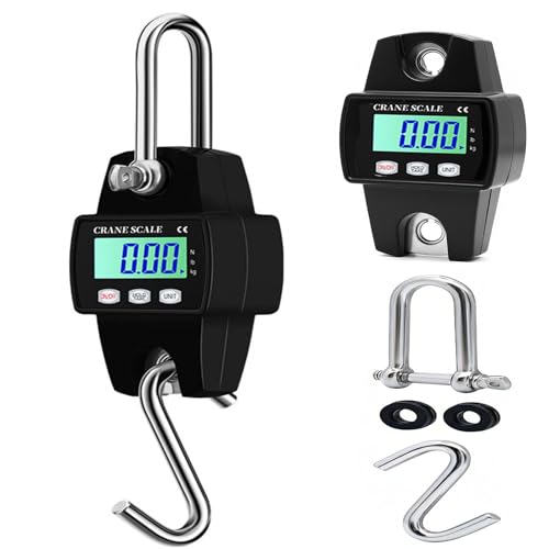 Báscula de grúa de 300 kg, báscula colgante, báscula digital portátil para juegos, pantalla LCD