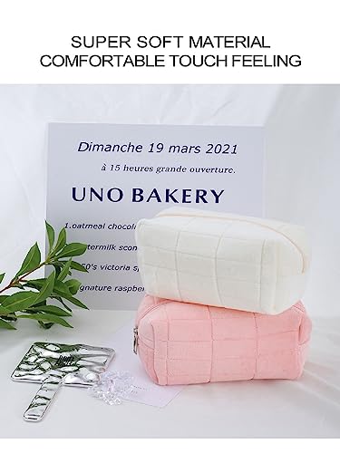 Plush Makeup Bag, Cosmetic Bag for Women Plush Pencil Case,Multi-Functional Travel Bags - Image 4