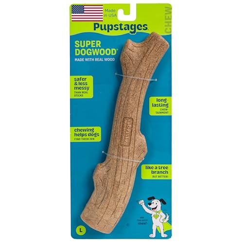 Pupstages Super Dogwood Dog Chew Toy, Made in...